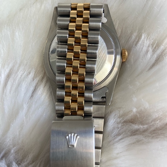 Rolex Men's Watch Datejust Oyster Perpetual Automatic 36mm Gold Dial YR 2000 - Picture 9 of 12